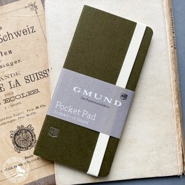 Gmund PocketPad Notizbuch Olivgrün (Lieferung OHNE Dekoration)