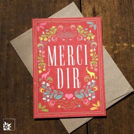 Bayrische Grusskarte "Merci Dir"