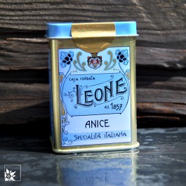 Metalldose Pastiglie Leone Anis. Die köstlichen glutenfreien Lutschpastillen aus dem Piemont!