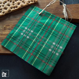 Papierservietten Schottenkaro. grün, 20 Stück, 25 x 25 cm. Sie können diese Servietten auch in den Farben creme und rot erhalten!