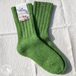 Steiner 1888 - Socken aus gewalkter Wolle für Männer und Frauen - Farbe Lindgrün
