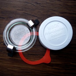 Frischhaltedeckel für Weckgläser (Glasdeckel, Gummi und Metallspangen sind nicht Teil der Lieferung)