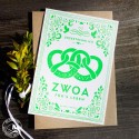 Bayrische Hochzeitskarte "Zwoa für's Leben" LP