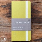 Gmund PocketPad Notizbuch Gelb (Lieferung OHNE Dekoration)