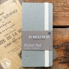 Gmund PocketPad Notizbuch in Grau (Lieferung OHNE Dekoration)