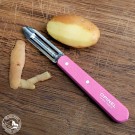 Opinel Schälmesser oder Kartoffelmesser Nr. 115 mit Buchenholzgriff in Pink. (Lieferung ohne Dekoration)
